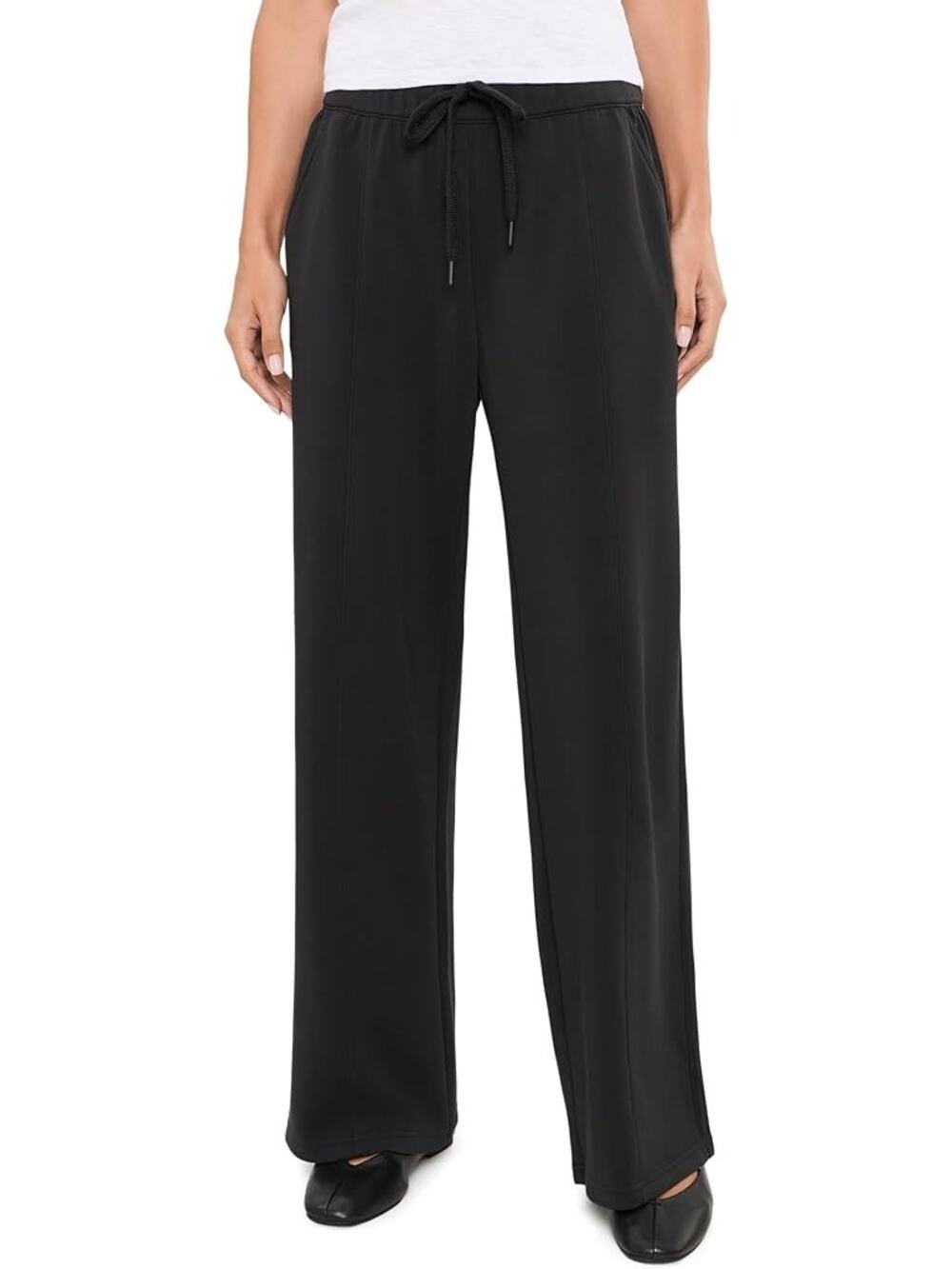 Rachel Zoe Wide Leg Drawstring Pants Size 2X Black Plus Size Lounge Casual Comfy